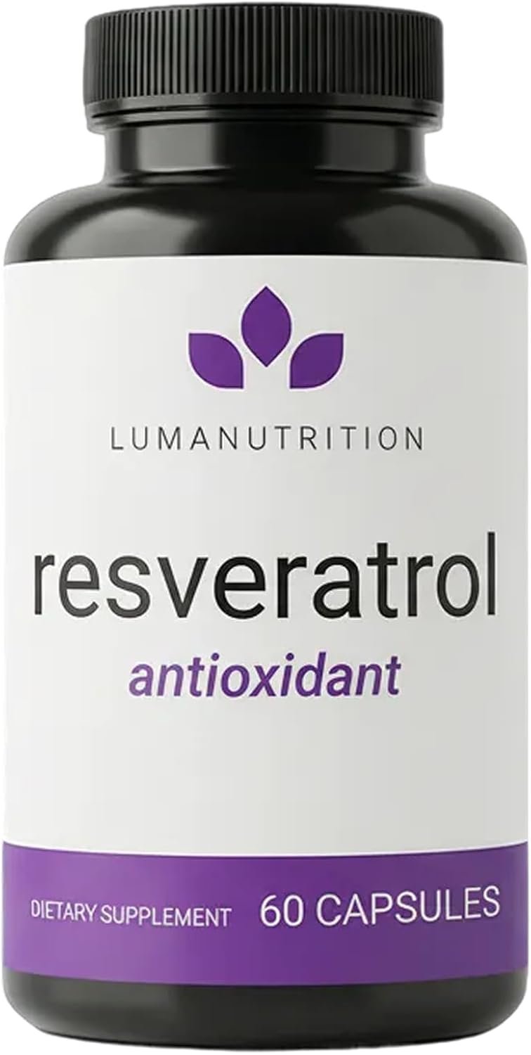 Luma Nutrition Pure Resveratrol Supplement – Antioxidant – 60 Capsules