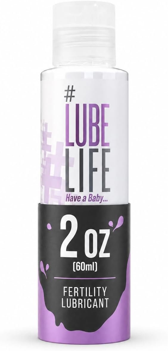 LUBELIFE Water Based Fertility Lube, Personal Lubricant, Vegan, 2 Fl Oz | Sperm-friendly fertility glide, water-based vegan lube for couples trying to conceive, gentle body-safe formula, non-staining
