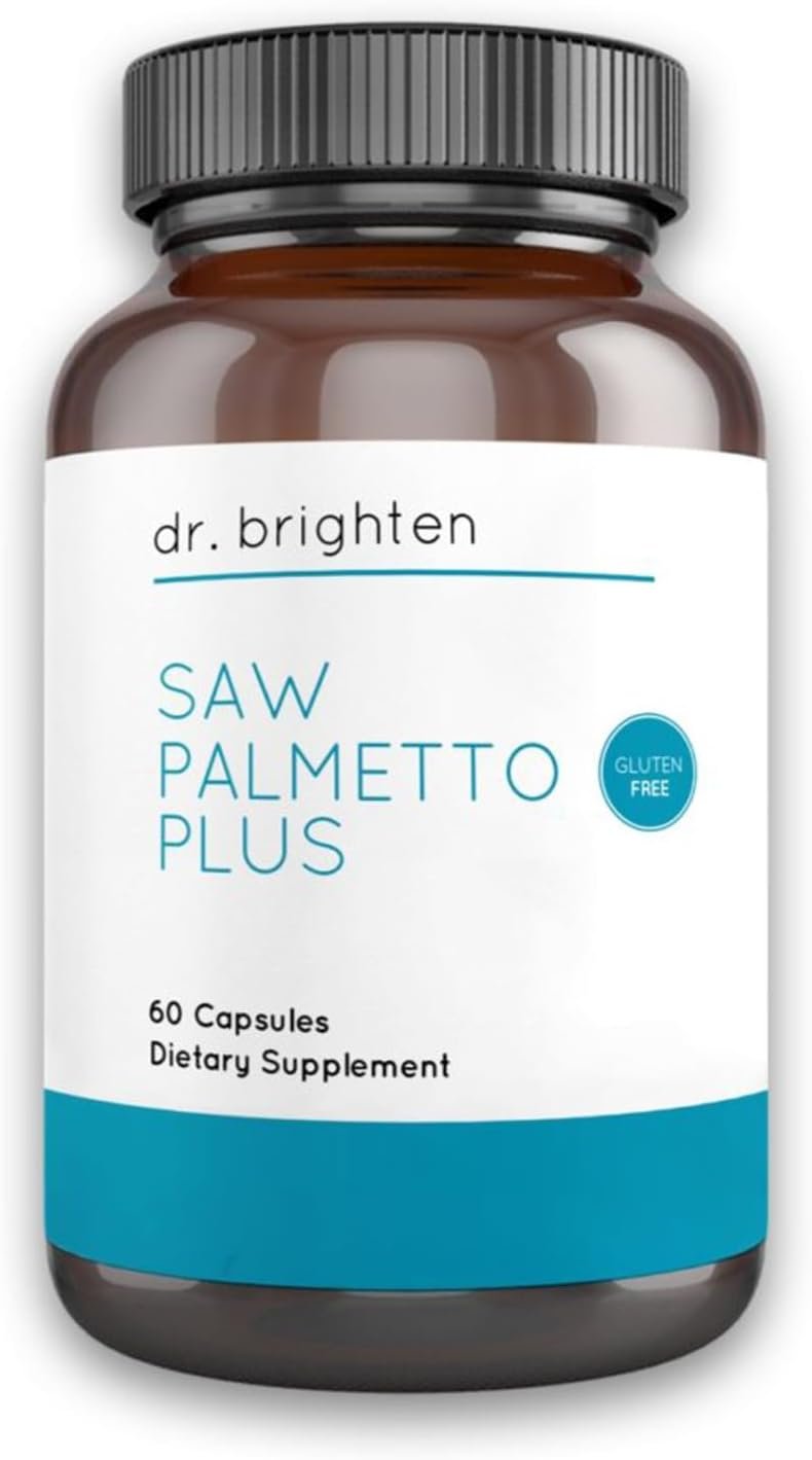 Dr. Brighten Saw Palmetto Plus – Natural Dietary Supplement for Women – PCOS Support to Prevent Hair Loss Acne Oily Skin