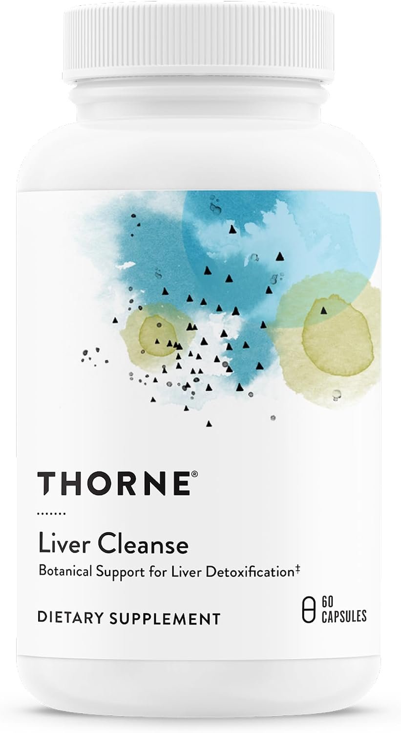 THORNE Liver Cleanse, Berberine HCl & Milk Thistle, 60 Capsules | Supports Liver’s Natural Detoxification Function & Bile Flow for Fat Digestion*, Burdock & Chicory, NSF Contents Certified