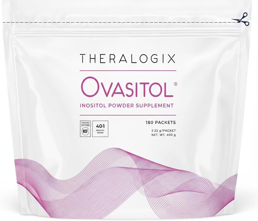 Theralogix Ovasitol Packets – Fertility & Hormone Health, NSF Certified | Promotes healthy blood sugar levels, hormone balance, & menstrual regularity with a 40:1 blend of myo- & d-chiro-inositol.