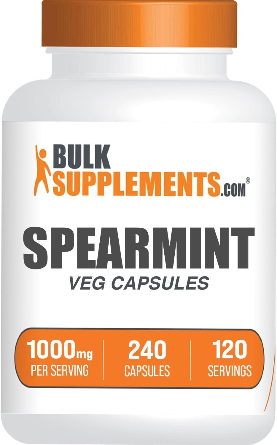 BulkSupplements.com Spearmint Extract Capsules – Spearmint Supplement, Herbal Supplement – Vegan, 2 Capsules per Serving, 240 Count (Pack of 1)
