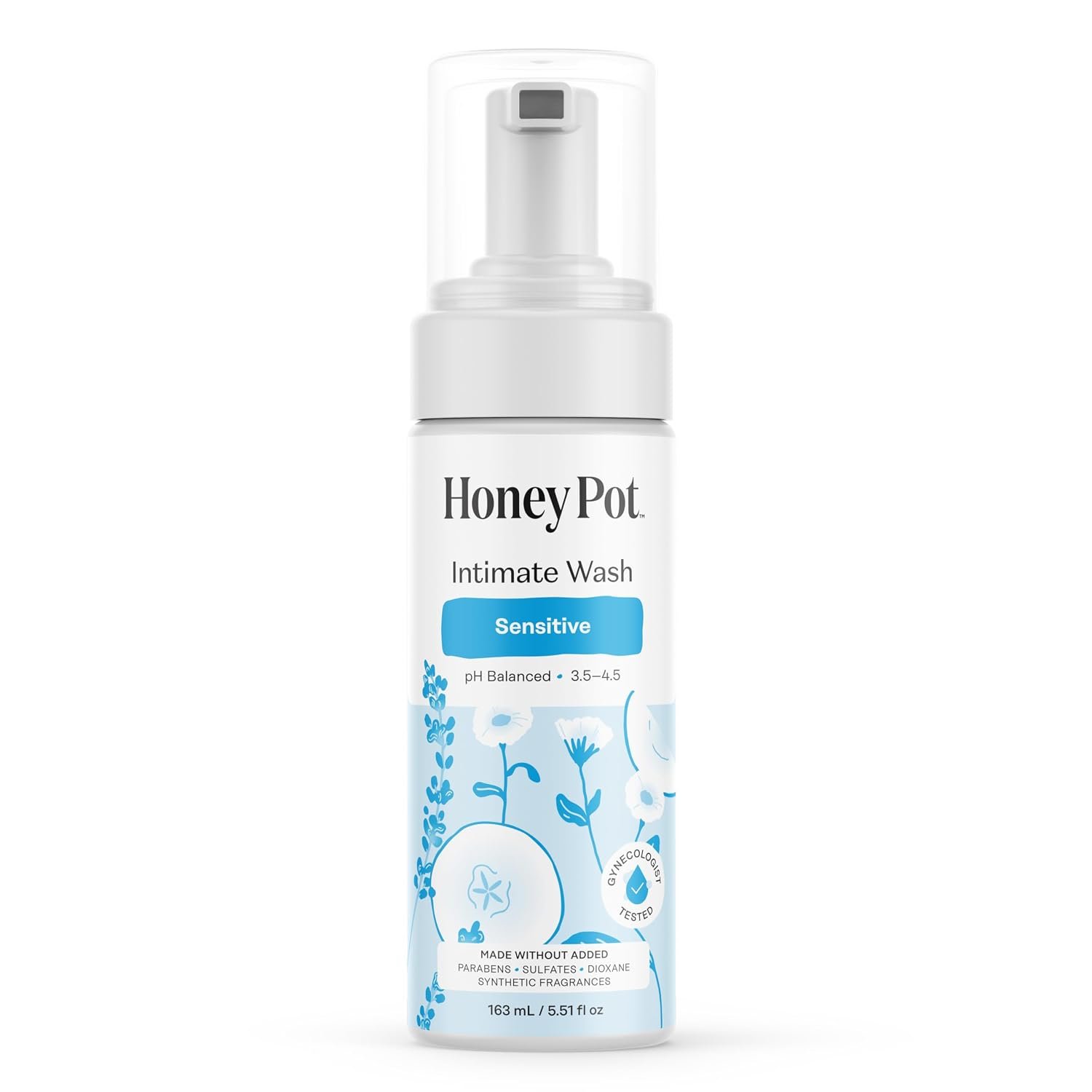 The Honey Pot Company – Feminine Wash – Sensitive – pH Balanced | Herbal Infused Plant-Based Feminine Care for Sensitive Skin – Daily Intimate Cleanser for Women – 5.51 Fl Oz