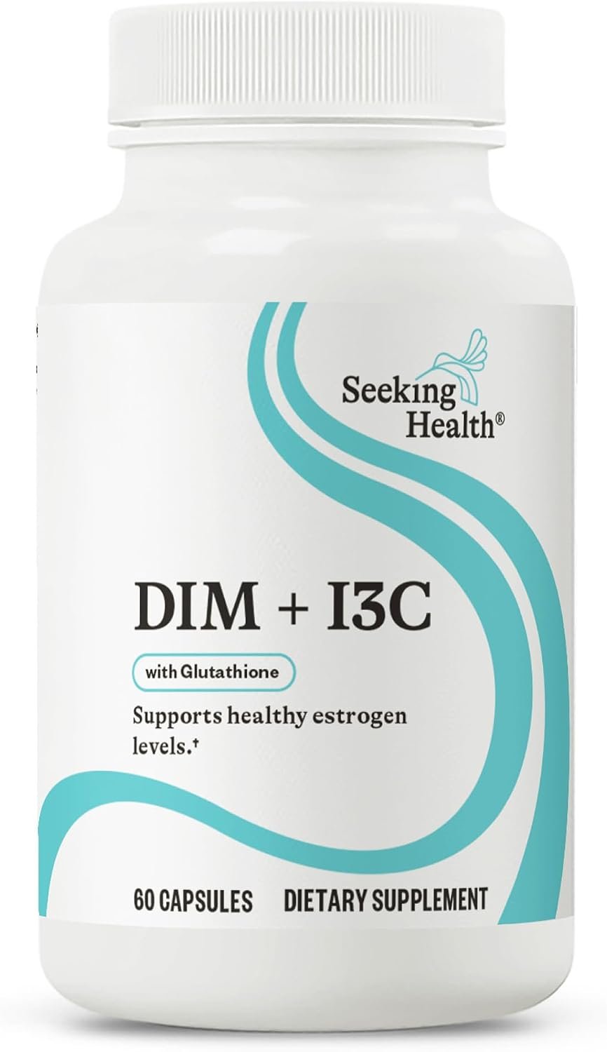 Seeking Health DIM & I3C – Support Healthy Liver Metabolism of Estrogen – Formula with DIM & I3C to Support Healthy Cellular Response – 400 mg, 60 Capsules