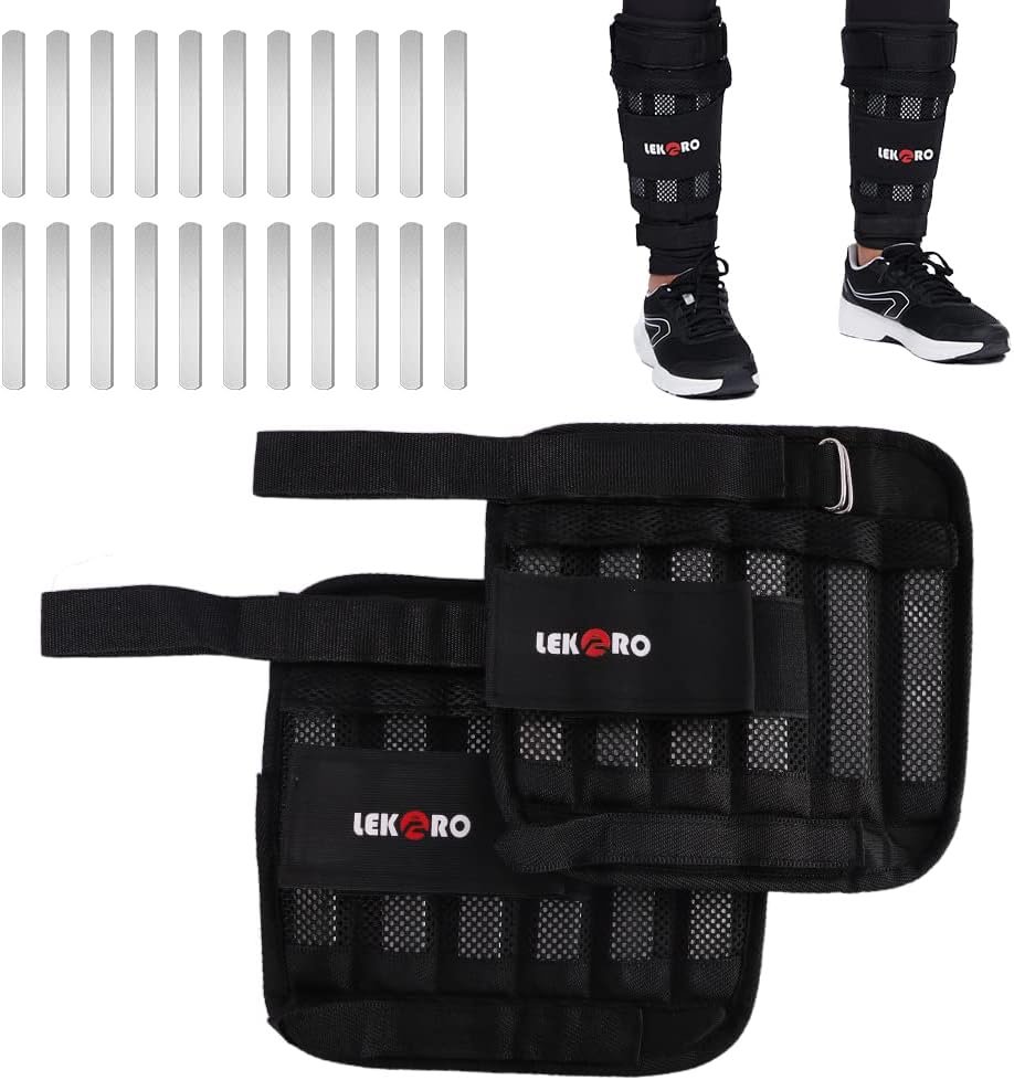 Wrist Ankle Weights with Removable Steel Bars, 1 Pair Adjustable Arm Leg Weights for Men and Women, No Leakage Design, Weighted Wrist Bands for Walking Jogging Yoga Pilates