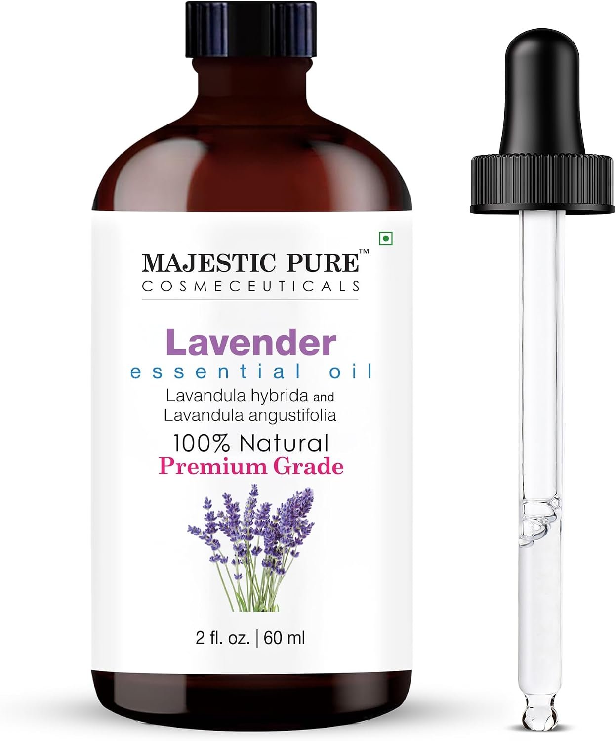 Majestic Pure Lavender Essential Oil for Diffuser – 2 Fl Oz | 100% Natural Tea Tree Oil for diffuser blends, candle making, wax melts, soap making, massage, Air Freshening