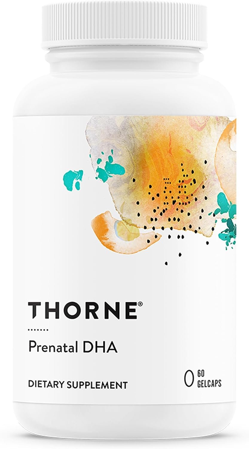 THORNE Prenatal DHA, Omega-3 Fish Oil with EPA & DHA, 60 Softgels | Supports a Healthy Pregnancy & Baby’s Brain and Nervous System Development from Pregnancy to Nursing*, NSF Contents Certified