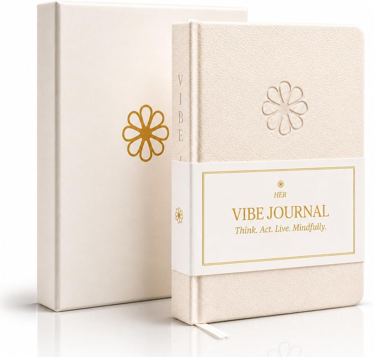 Guided Journal for Women | 13-Week Mindfulness & Personal Growth Journey with Short Readings, Daily Prompts & Practical Exercises | Self-Care & Gratitude | A5 Vegan Leather | Gift Box | Her Vibe