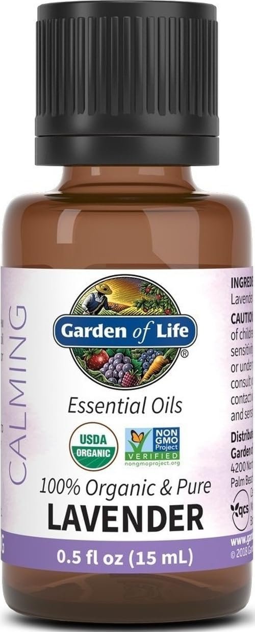 Garden of Life Organic Lavender Essential Oil, USDA Organic, 0.5 fl oz