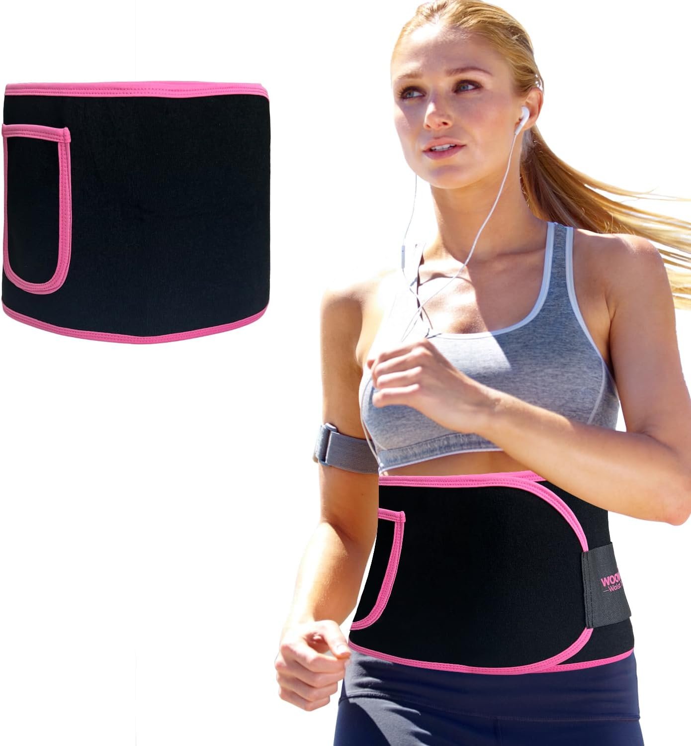 Sweat Waist Trainer Belt & Band for Women’s Stomach Weight Loss | Upgraded Silver-Ion Material Accelerates Heat Surge Significantly Increasing Sweat Rate