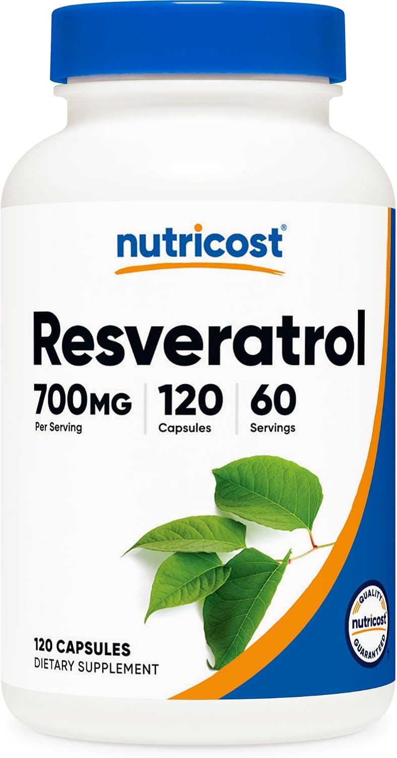 Nutricost Resveratrol 700mg, 120 Capsules – Vegan, Gluten Free, Non-GMO