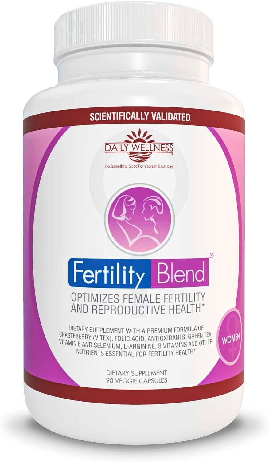 Fertility Blend Dietary Supplement for Women, 90-Count, 1-Pack | Wellness Supplement with Vitamins, Minerals & Antioxidants for Women’s 25+, Hormonal & Cycle Support, Vegan Capsules