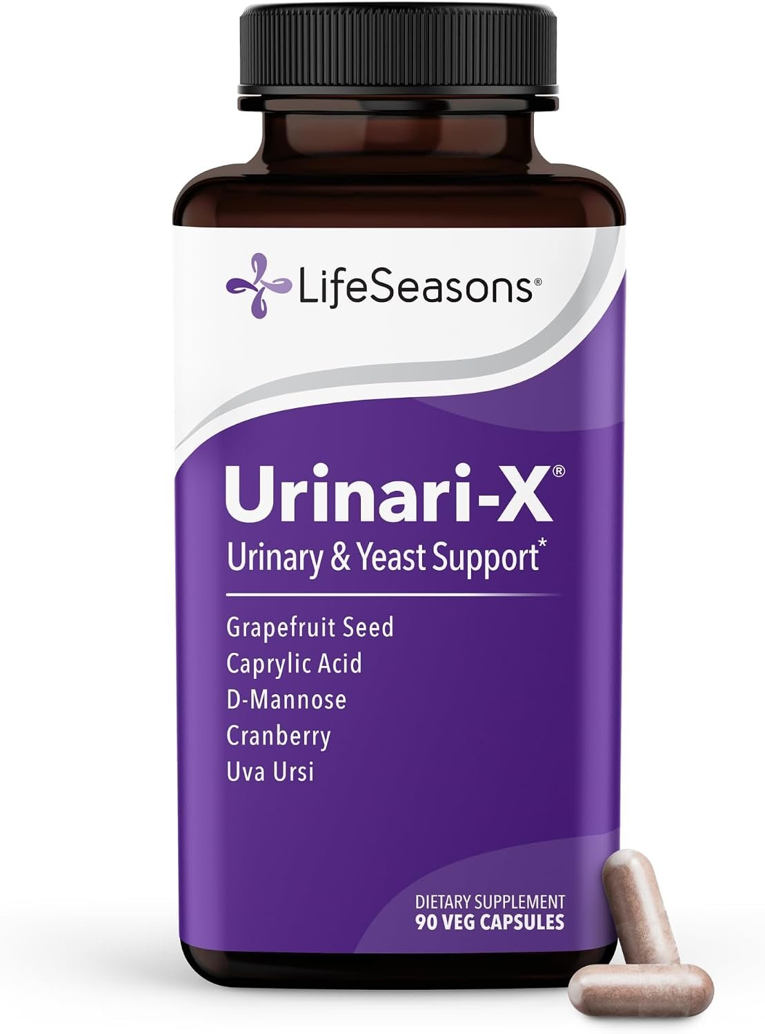 Urinari-X – Urinary Tract Support – Fast Acting UTI Relief – Vitamin Supplement for Healthy Bladder Function & Immunity – D-Mannose, Cranberry, Caprylic Acid, Uva Ursi & Grapefruit – 90 Capsules