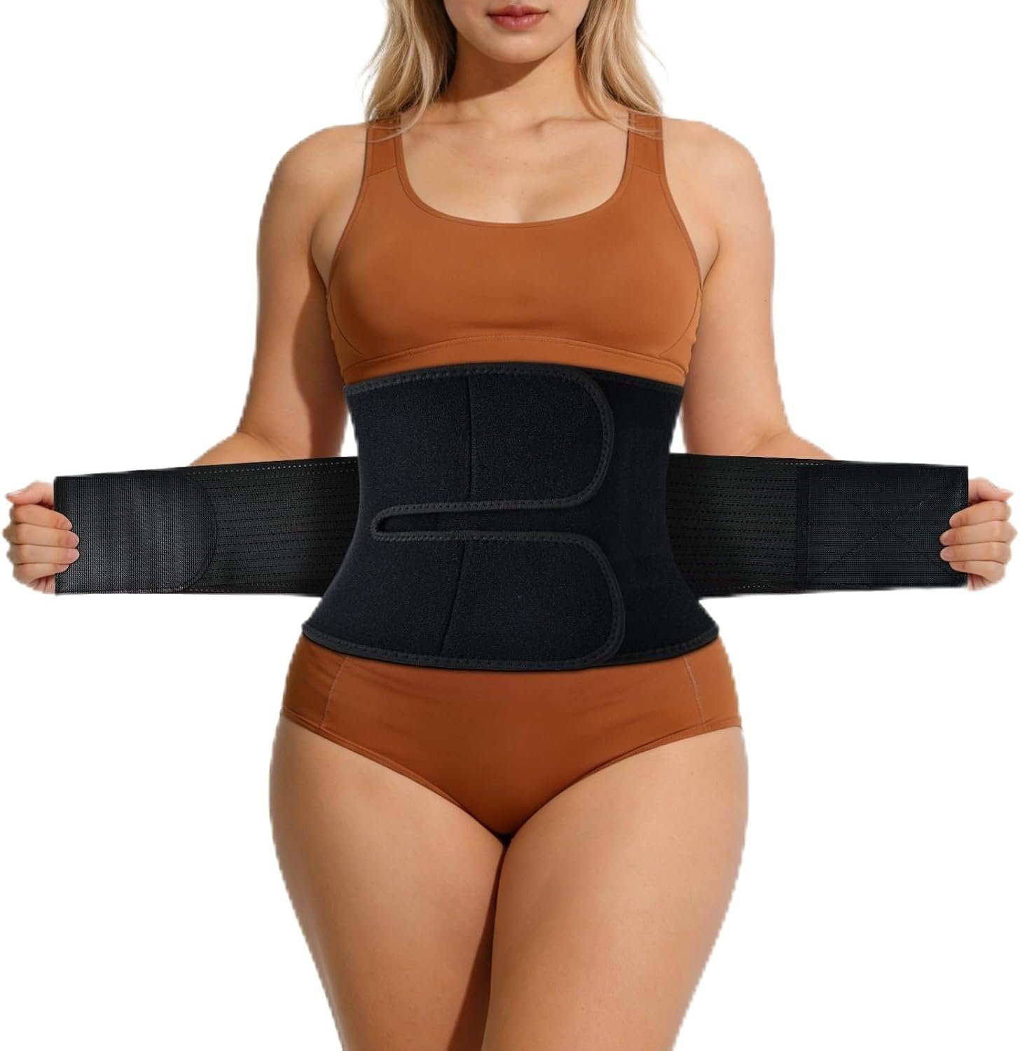 Lisacool Sweat Band Waist Trainer for Women Trimmer Exercise Belt | Premium Shapewear Fitness Band,Boost Midsection Sweating,Design Targeted Weight Loss & Shaping Adjustable Fit