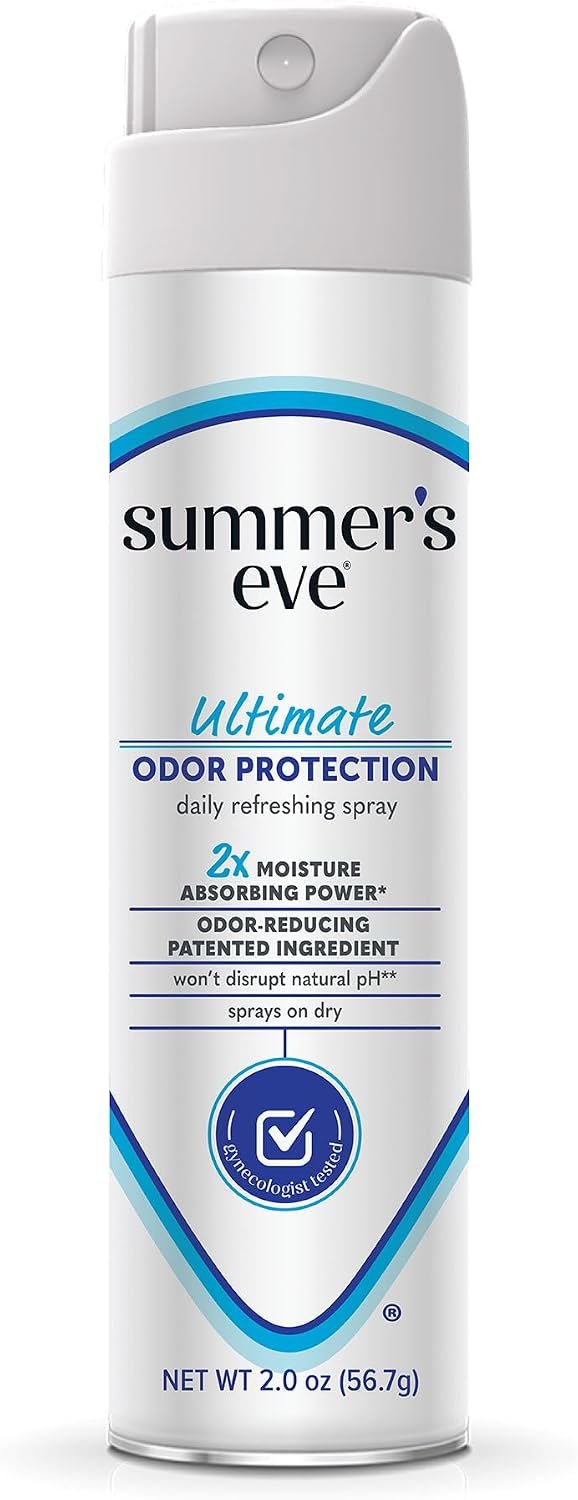 Summer’s Eve Daily Feminine Spray, Ultimate Odor Protection, 2 Oz | Daily Talc-Free Body Spray for Women, Feminine Care, Reduces Body Odor & Absorbs Moisture, Gynecologist-Tested, Fresh Scent