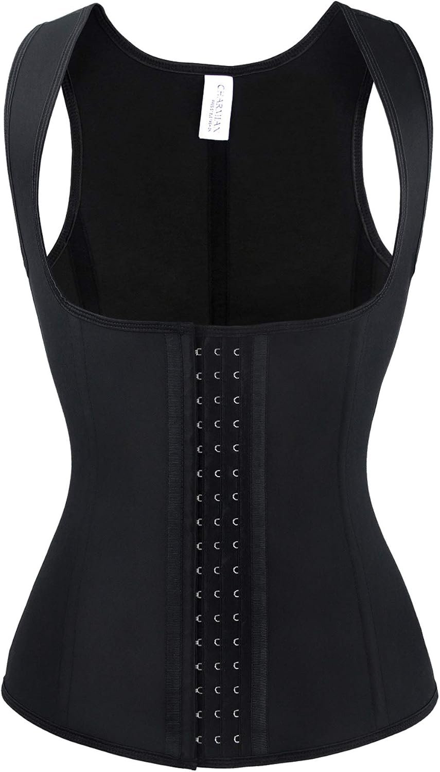 Charmian Women’s Latex Underbust Waist Trainer Steel Boned Shapewear Corset | Enhances Natural Curves, 3 Rows of Hooks, Eye Closures, Body Shaper