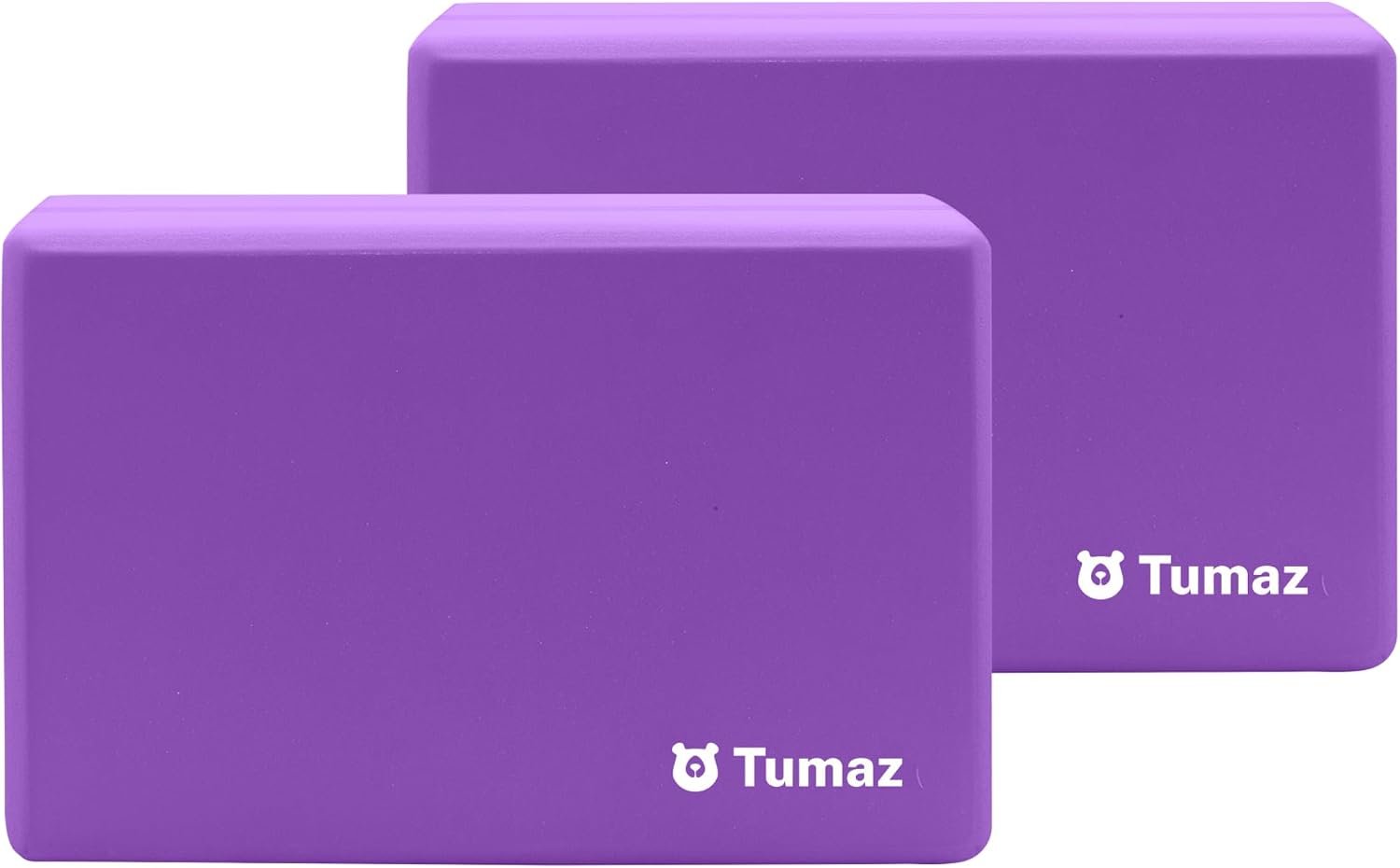 Tumaz Non-Slip Yoga Blocks，High-Density EVA Foam 2 Pack for Yoga & Pilates | High-Density Support | Lightweight | EVA Foam | Non-Slip Stability | Free Yoga E-Book