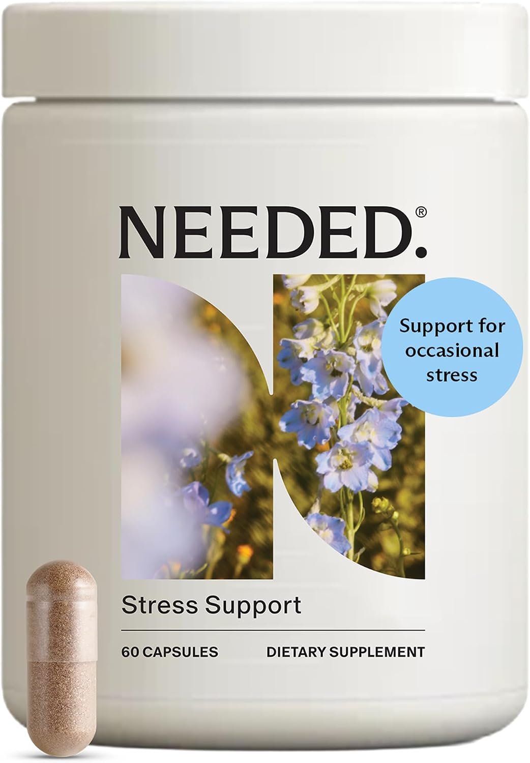Needed. Stress Support, 30 Day Supply, 120 Capsules | Herbal Blend Supporting Mood, Energy, and Hormone Balance for Women, Shatavari, Ashwagandha, Rhodiola, Non-GMO