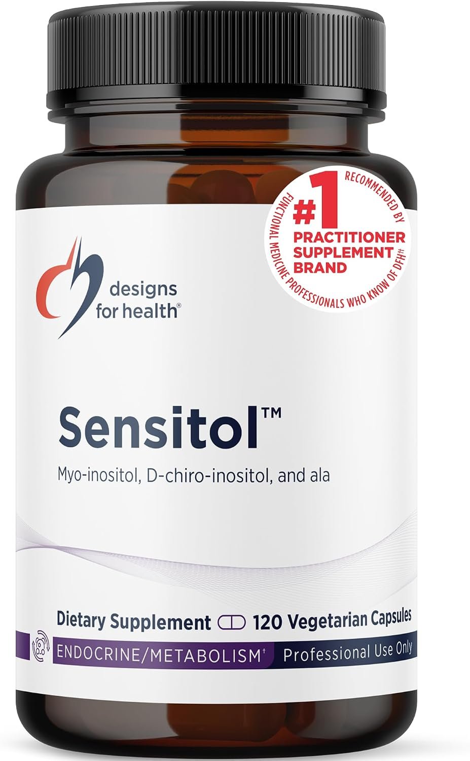 Designs for Health Inositol + ALA Capsules – Sensitol Myo-inositol (MI) + D-Chiro Inositol (DCI) with Alpha Lipoic Acid – Vegan, Non-GMO Supplement (120 Capsules)