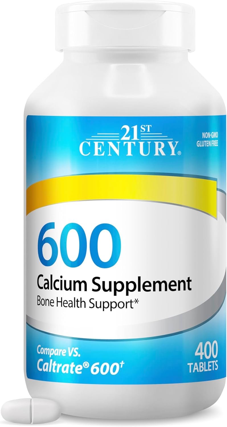 21st Century Calcium 600mg Tablets, Bone Strength Support, 400 Count