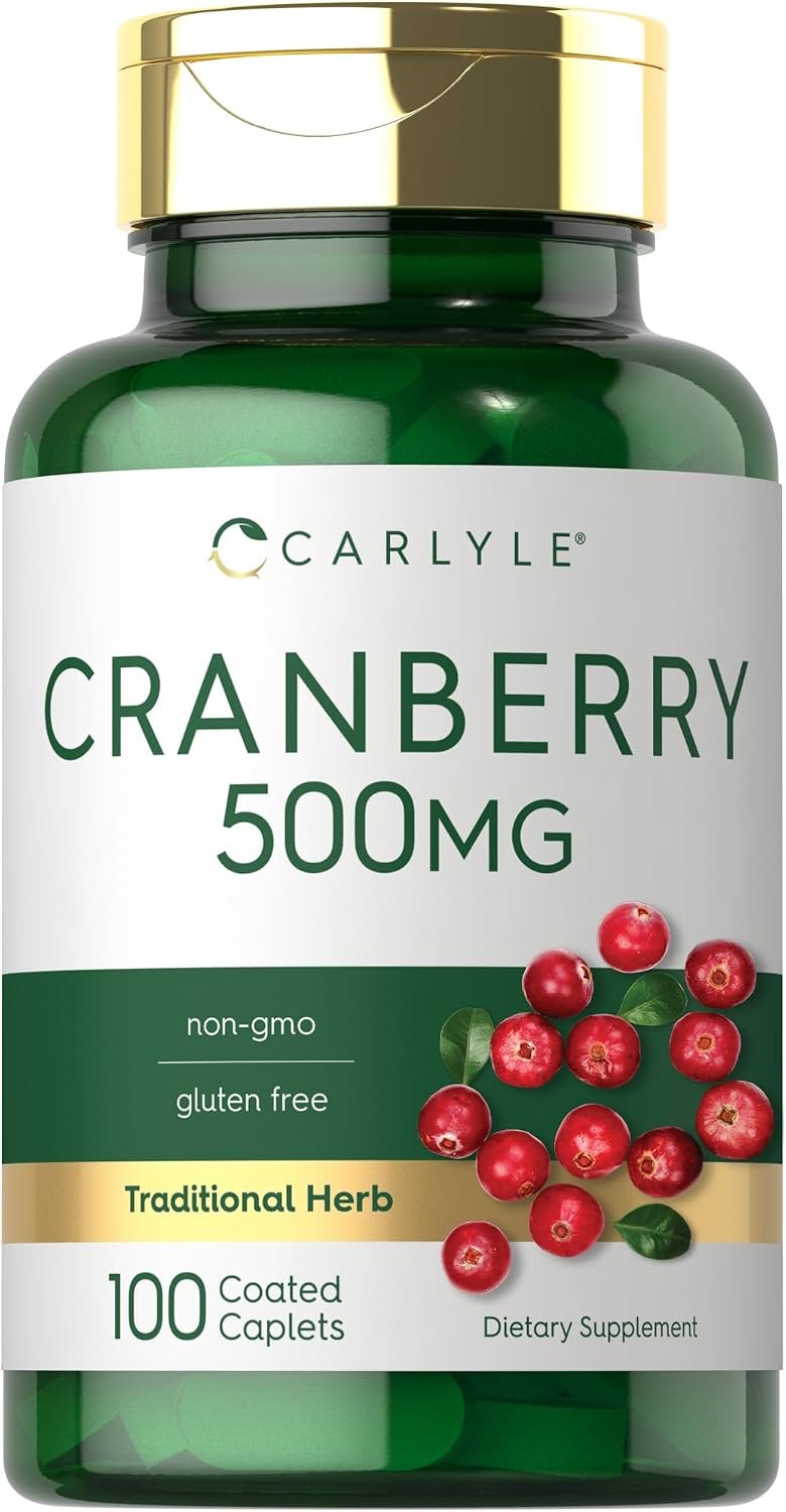 Carlyle Cranberry Pills | 100 Caplets | Non-GMO, Gluten Free Supplement for Women & Men