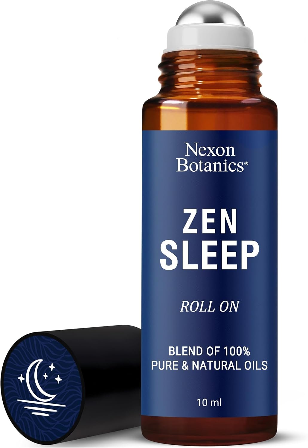 Zen Sleep Essential Oil Roll On 10-ml – Calming Blend for Deep Sleep | Pre-Diluted Easy-to-Use Roller Ball for Serenity With Lavender, Rosemary and Orange Oils – Nexon Botanics