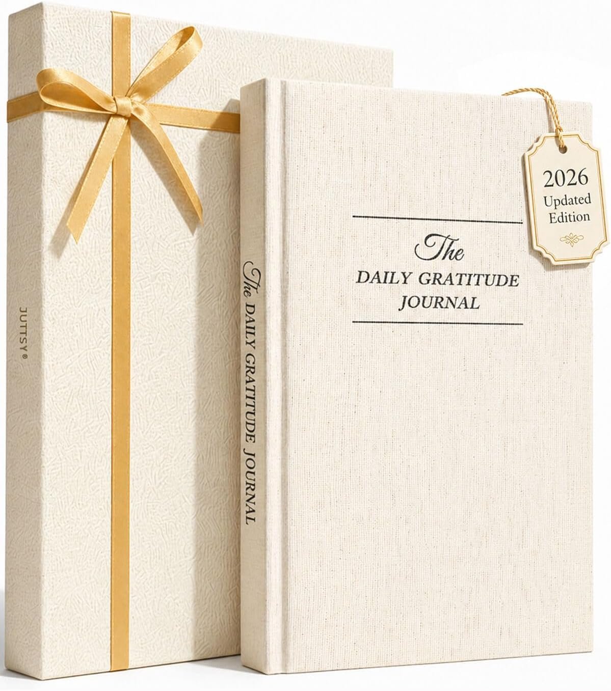 Gratitude Journal 2026, Undated Daily Gratitude Journal with Gift Box, 2 Fresh Prompts Every Day, 5-Minute Reflection & Mindfulness Journals for Women and Men