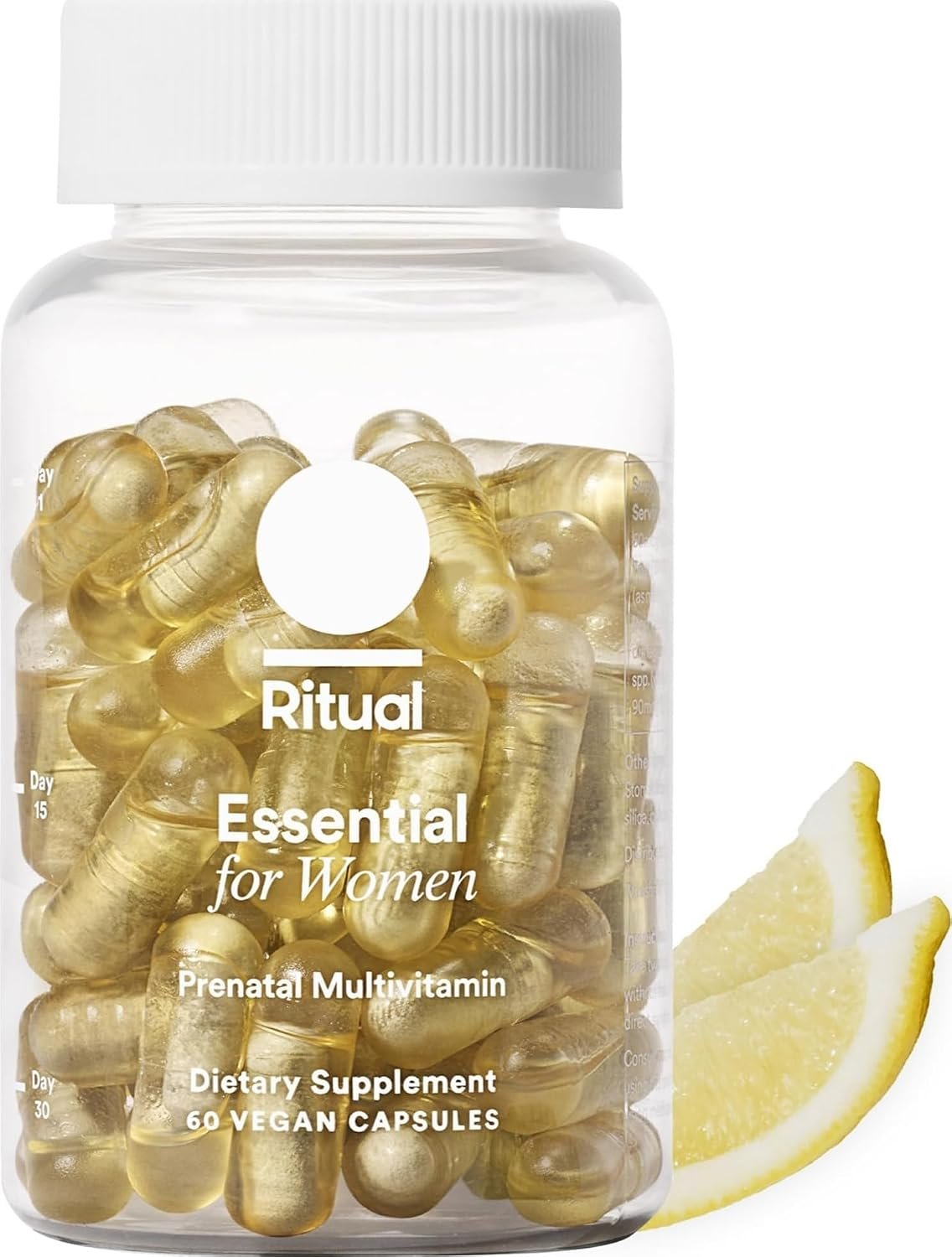 Ritual Women’s Prenatal Multivitamins – 60 Capsules – 30 Servings | Clinical-Backed – Key Essential Vitamins and Minerals to Support Mom and Baby During Pregnancy* – Choline – Vegan – Citrus