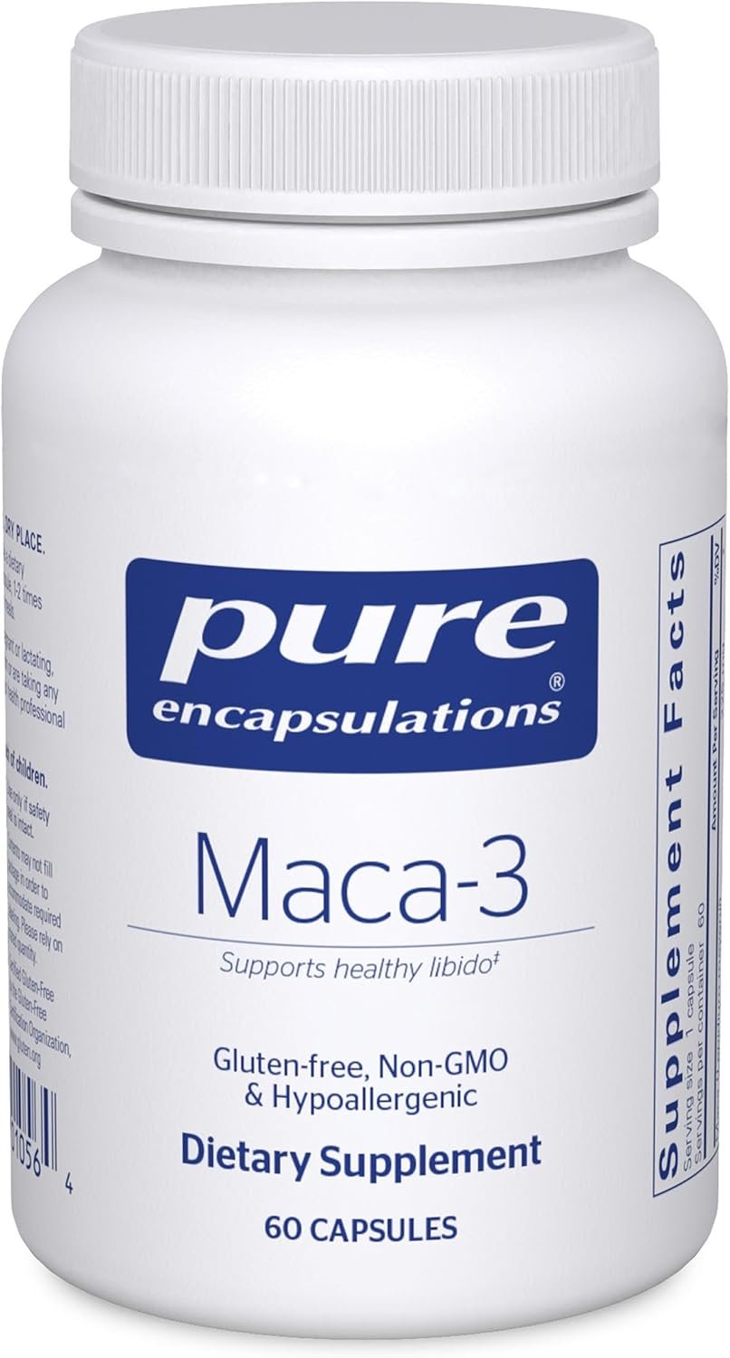 Pure Encapsulations Maca-3, 60 Capsules | Hypoallergenic Supplement Supports Healthy Libido and Reproductive System Function
