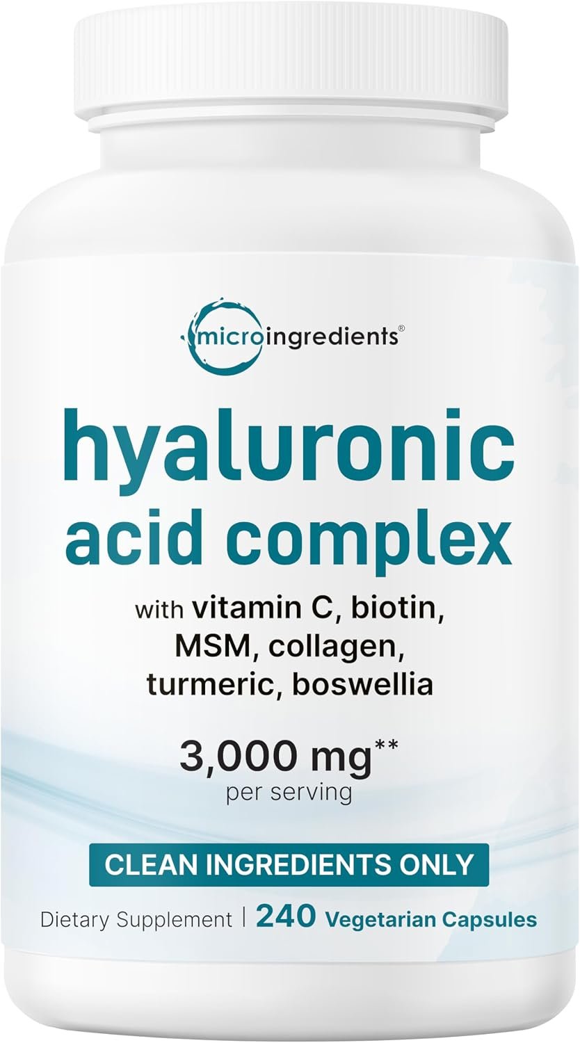 Hyaluronic Acid Complex 3000mg with Collagen & MSM, 240 Veg Capsules