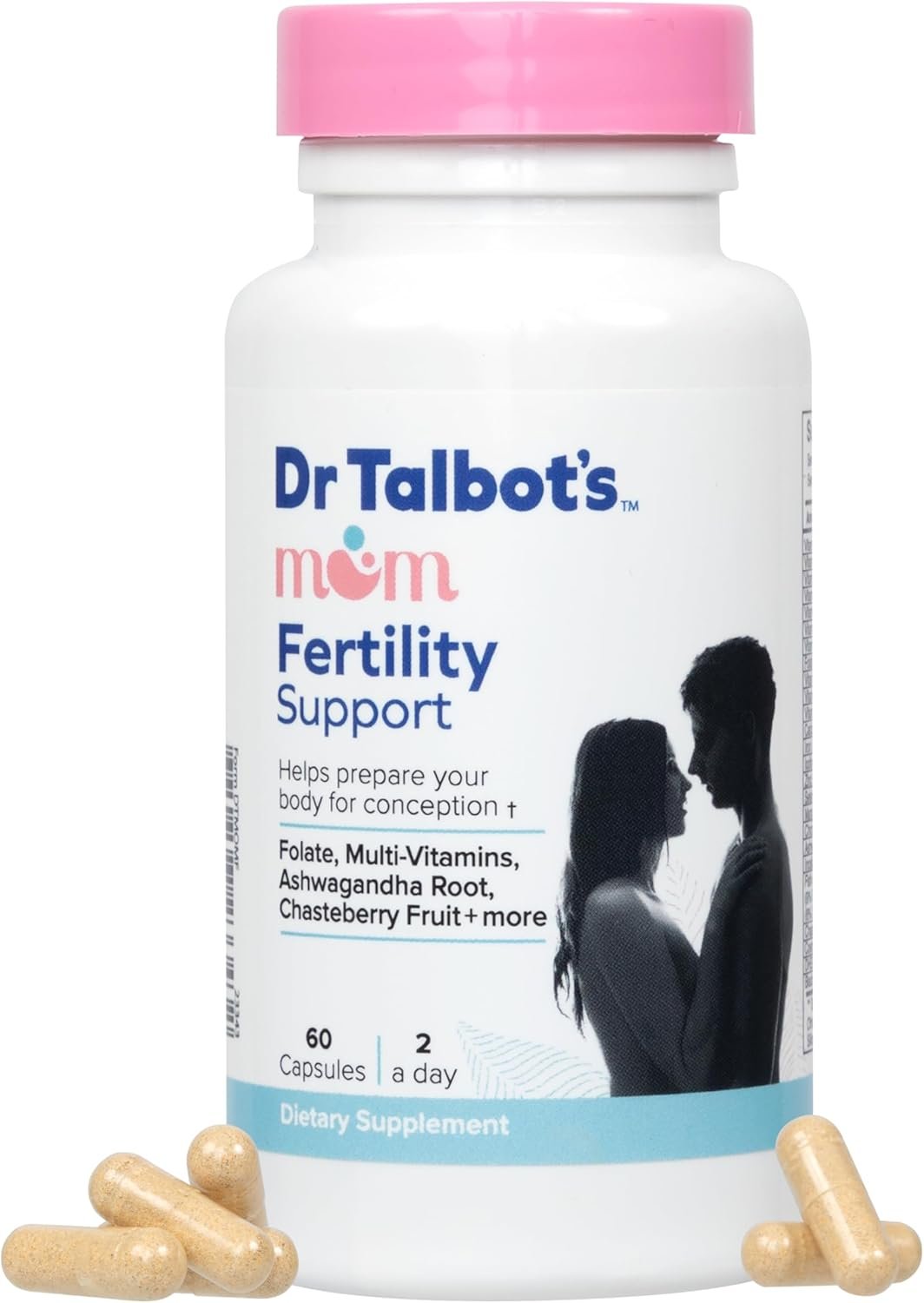 Dr. Talbot’s Mom Fertility Support Multi-Vitamins – Aids Ovulation and Prepares Body for Conception – 60 Capsules | 60 Capsules