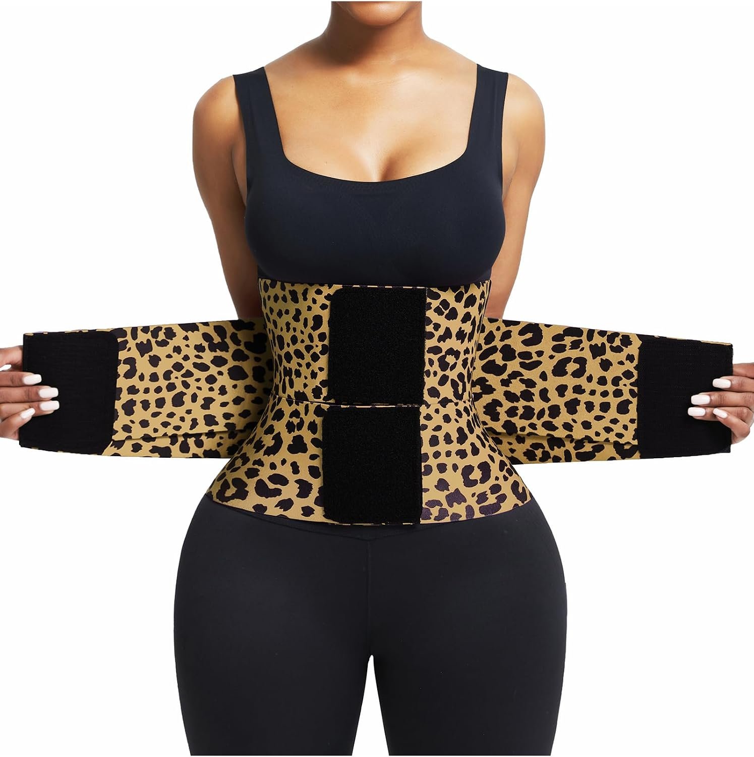 FeelinGirl Waist Trainer Belt Cincher Corset Tummy Control Faja Body Shaper | Hourglass Shaping, Triple Wrap, Hook-loop Closure, Postpartum Gym Workout, Underbust Girdle, Perspiring Fabric