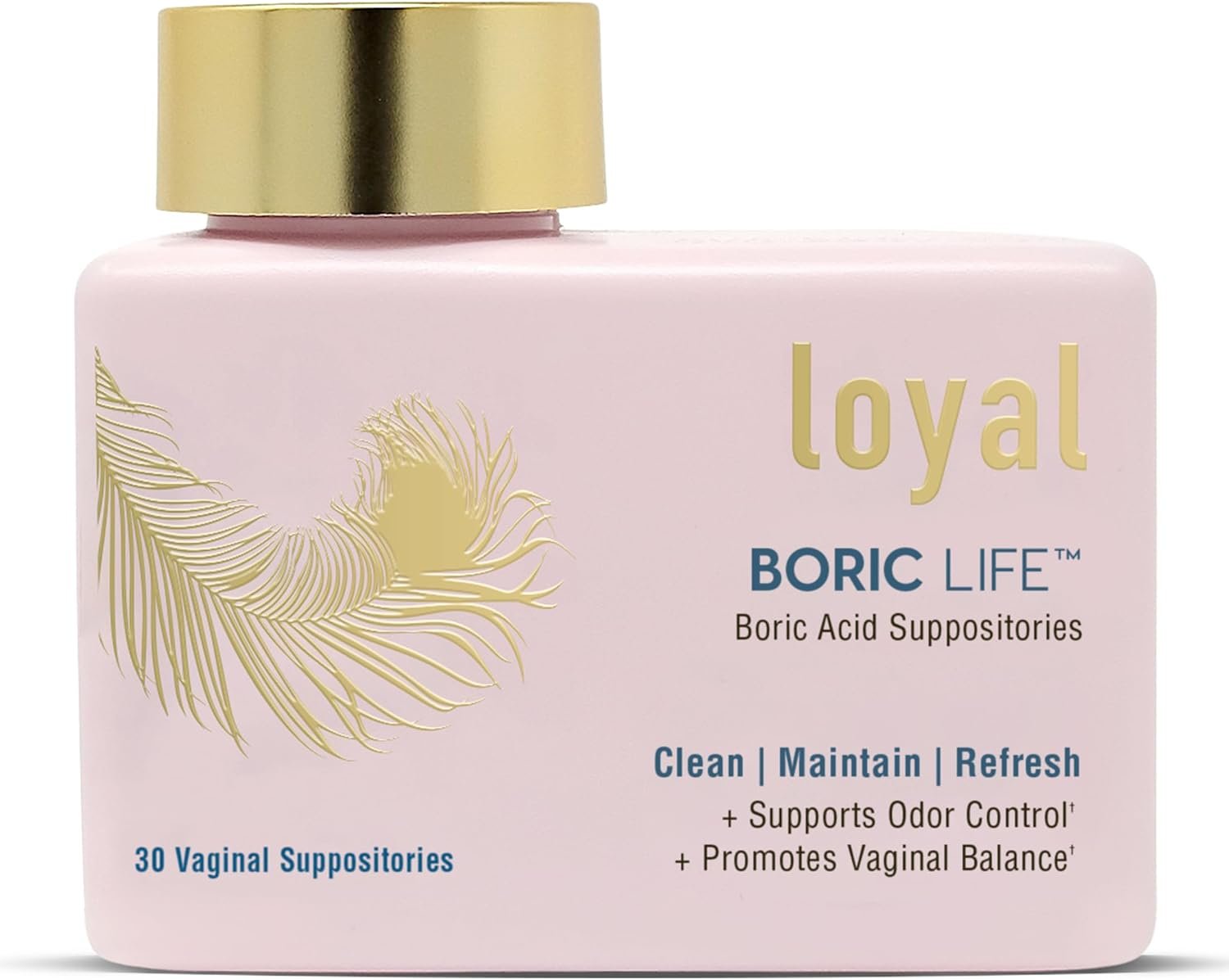 Loyal Boric Life Boric Acid Suppositories for Women 600mg, 14 Count | Supports Odor Control, Intimate Health Support, 100% Pure, Vegetable Capsules, Made in USA