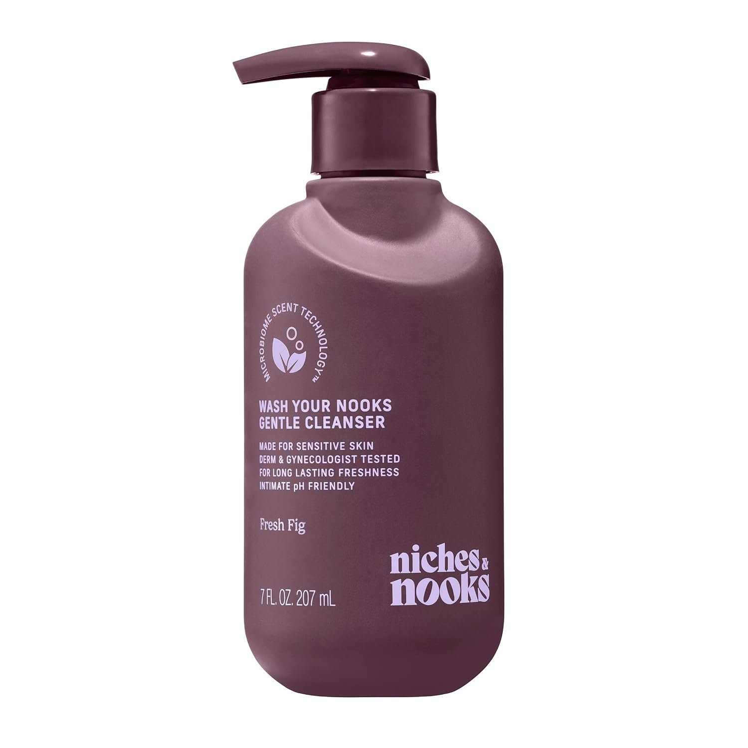 Niches & Nooks Gentle Nooks Cleanser – Fresh Fig – pH Balanced Feminine Wash, Intimate Cleanser for Women, Lightly Scented, Sensitive Skin Friendly – 7 oz