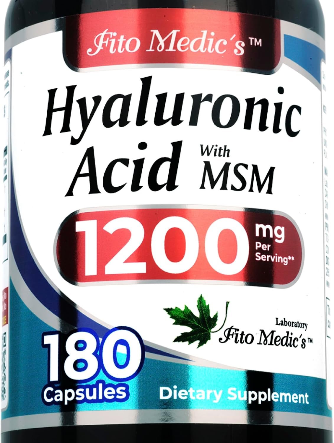FITO MEDIC’S Lab | Hyaluronic Acid | Hyaluronic Acid Capsules | with MSM, 180 Capsules | Acido hialuronico |