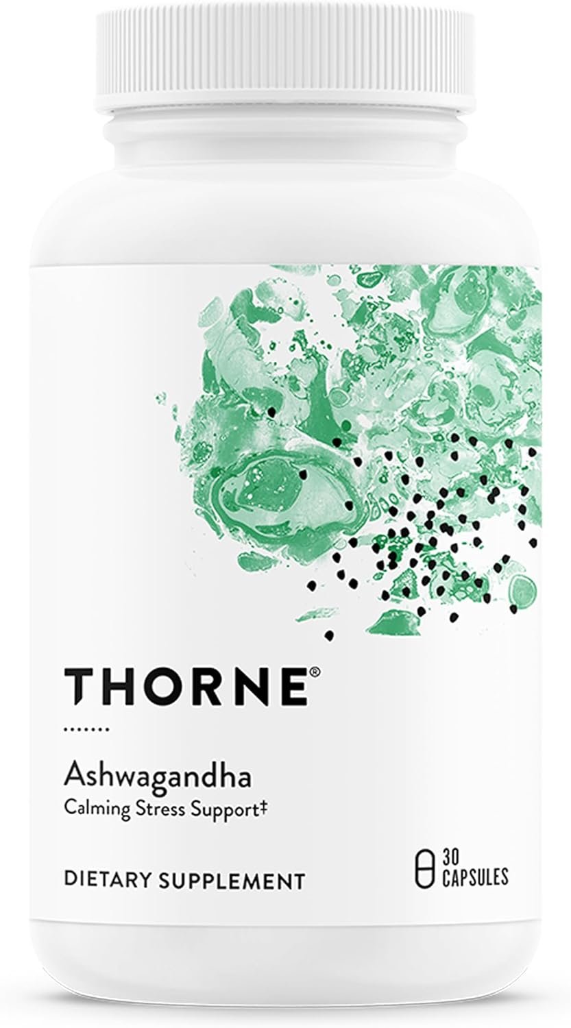 THORNE Ashwagandha, Highly Concentrated Shoden Extract, 30 Capsules | Supports Calm, Healthy Stress Management Efforts, Daytime Energy, Mental Clarity & Restful Sleep*, NSF Contents Certified