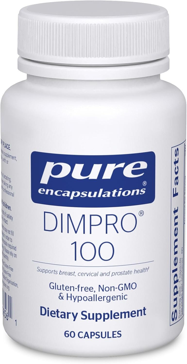 Pure Encapsulations DIMPRO 100 – Diindolylmethane Supplement, 60 Capsules | For Breast, Cervical and Prostate Health*, Gluten-Free and Vegan, Breast and Prostate Support
