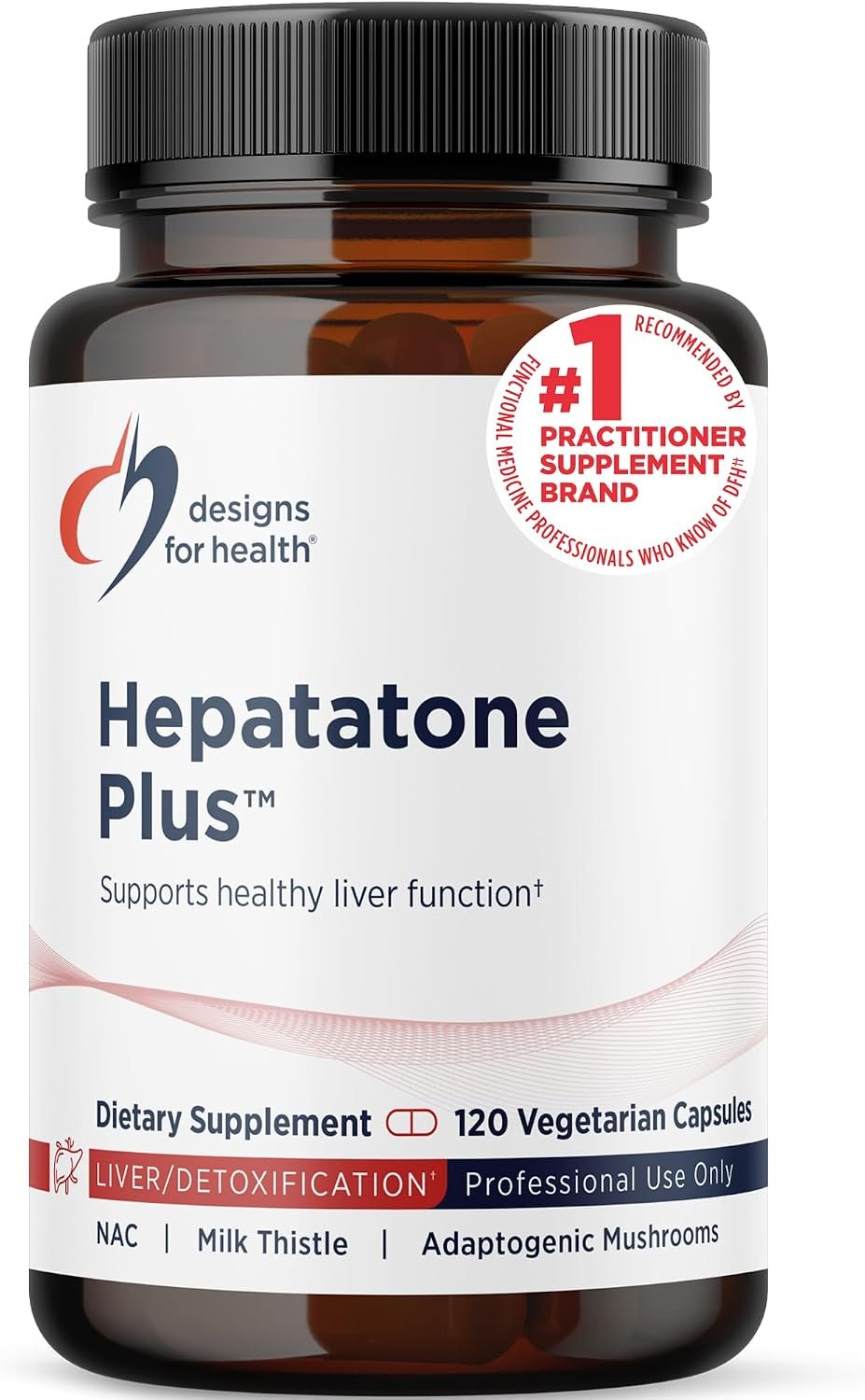 Designs for Health Liver Support Capsules – Hepatatone Plus with Milk Thistle, NAC, Schisandra – Mushroom Extracts for Cleanse + Immune Support – Liver Detox Supplement for Men + Women (120 Capsules)