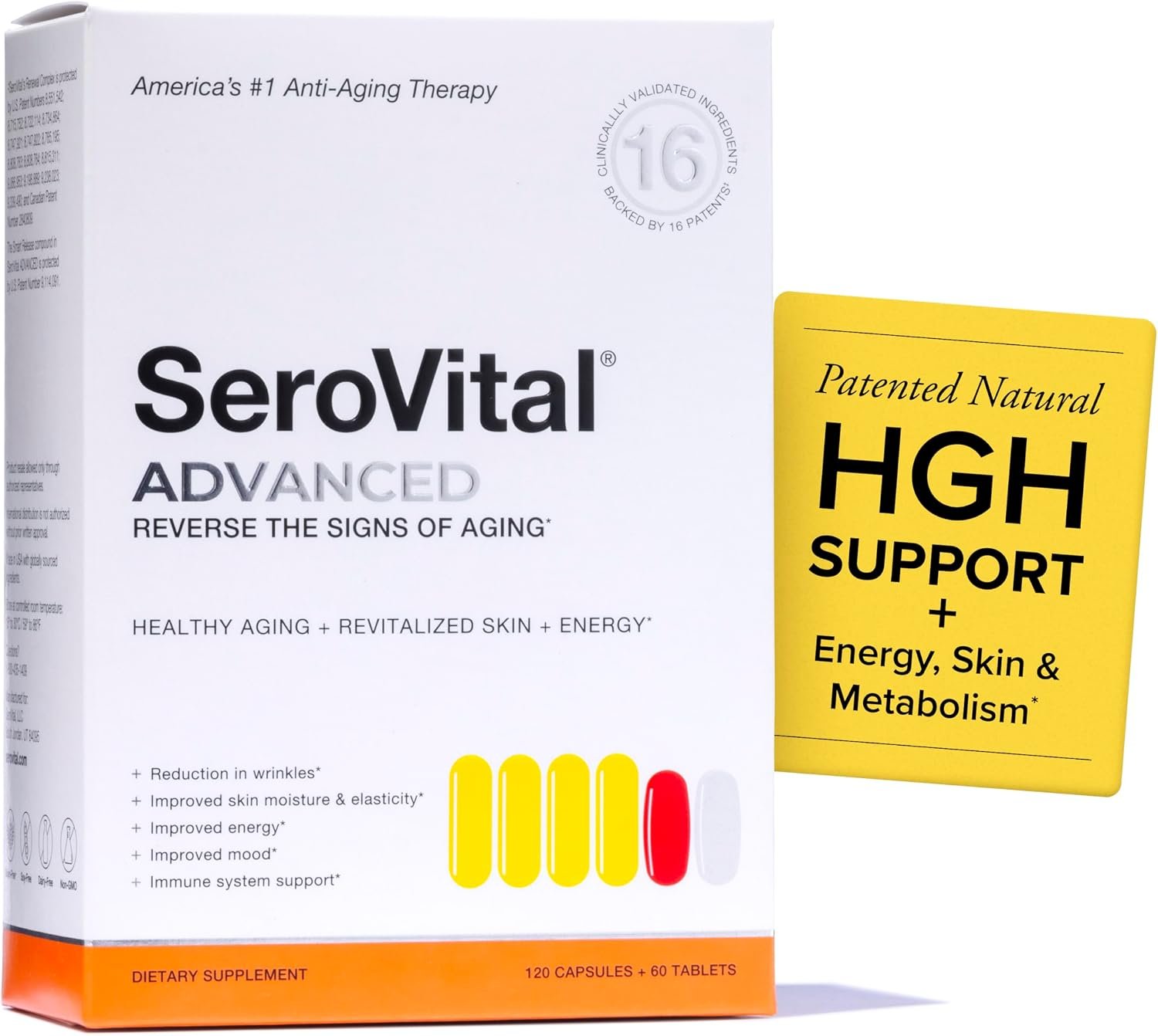 Serovital Advanced | Natural HGH Support | Metabolism + Energy + Skin