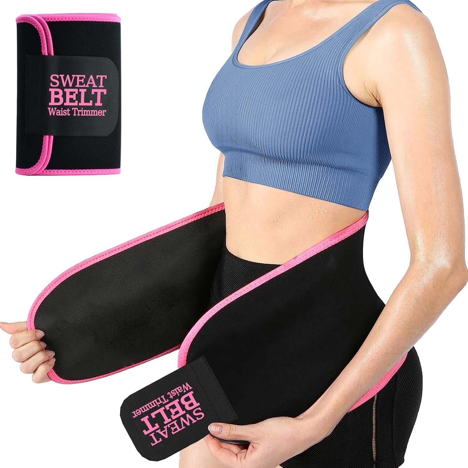 ZPP Waist Trainer Trimmer Sweat Belt for Women & Men Neoprene | Premium Shapewear Fitness Band for Women,Design Targeted Weight Loss Sweating, Adjustable Fit.