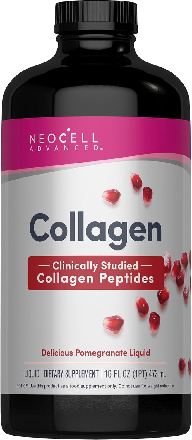 NeoCell Advanced Liquid Collagen | 4000 mg | Pomegranate and Fruit Juice Concentrates | for Women and Men | 16 fl oz