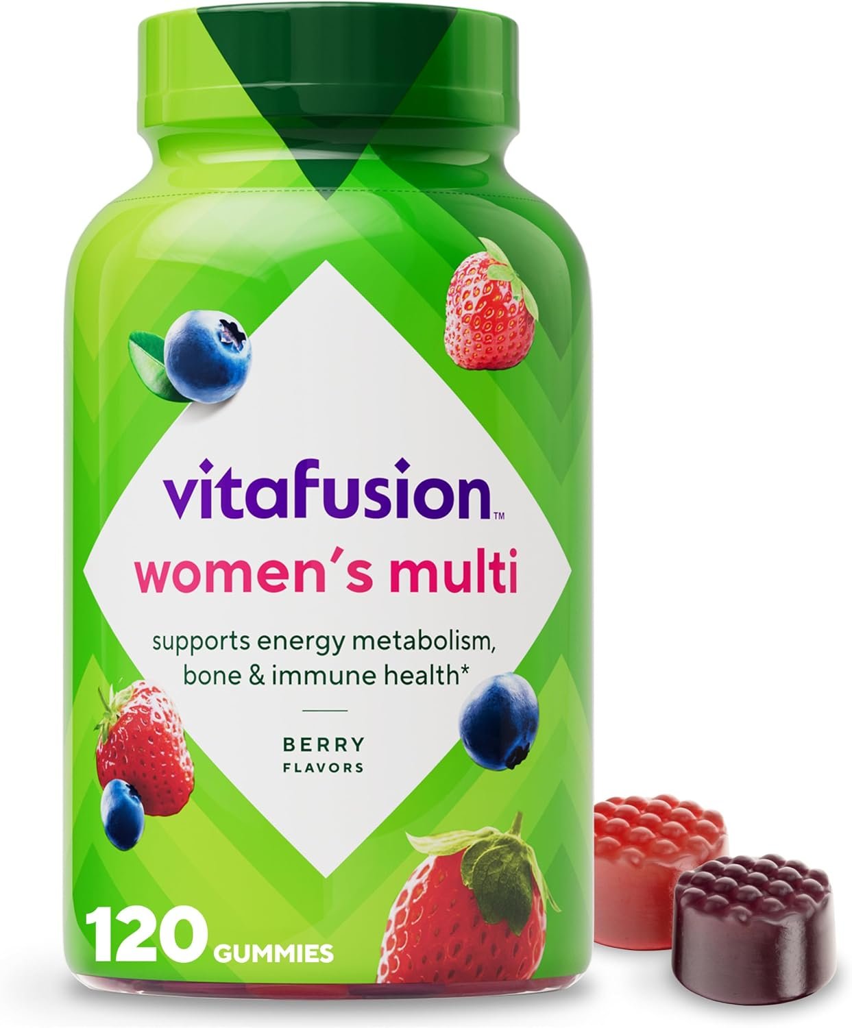 Vitafusion Women’s Multivitamin Gummy | 120 Adult Gummies | with Vitamins A, B, C, D, E | Berry Flavor | Gluten and Dairy-Free Supplement
