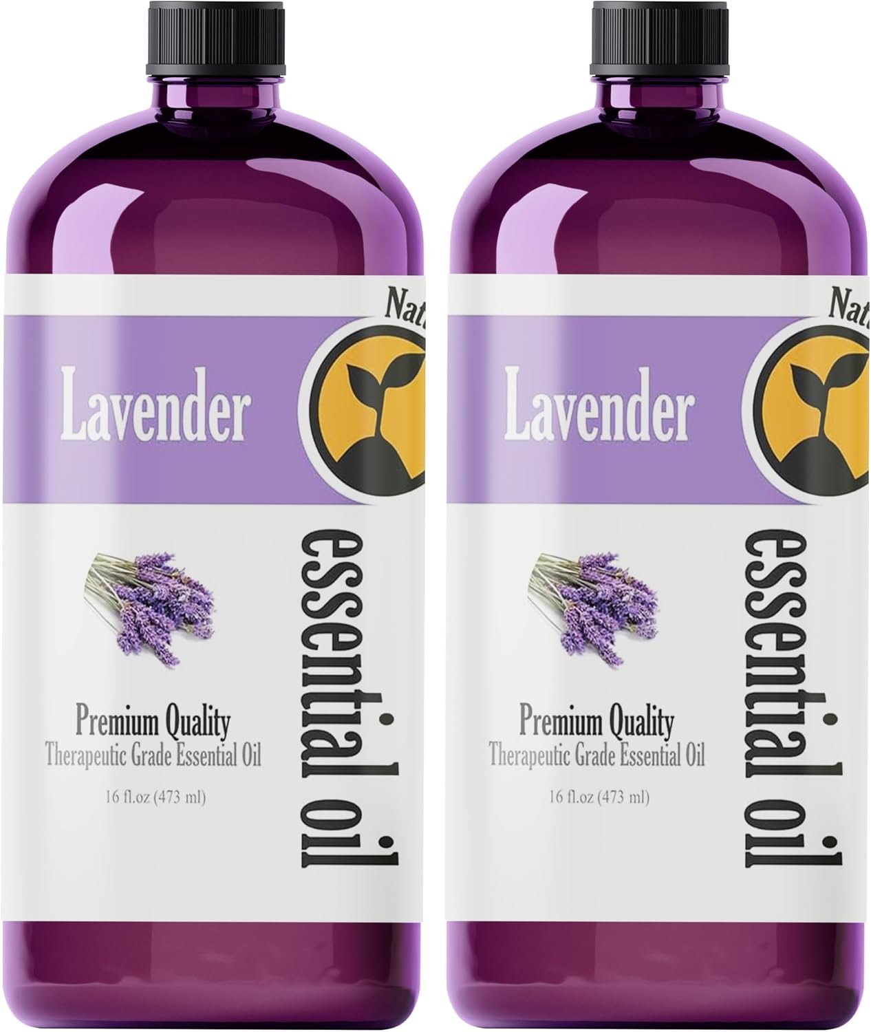 Lavender Essential Oil – 16 Fl Oz (Pack of 2) – for Aromatherapy, Relaxation & Candle Making – Lavender Diffuser Oil | Premium Essential Oils for Diffusers, Aromatherapy, Candle & Soap Making, & Home Scent Fragrance