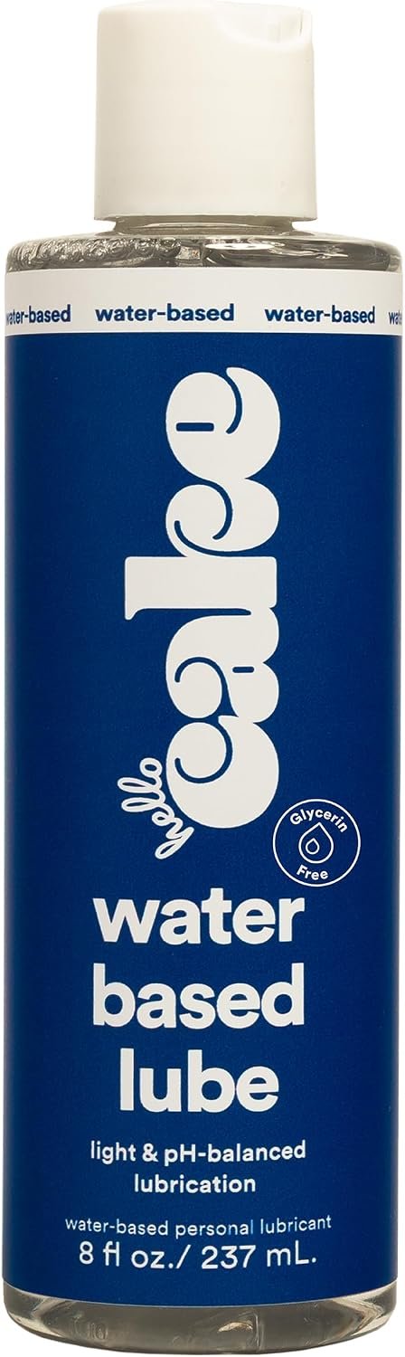 Hello Cake Water-Based Personal Lubricant, 8 fl oz | pH-Balancing Lube – Non-Sticky, Condom and Toy Compatible, Long-Lasting Glide for Men, Women, and Couples
