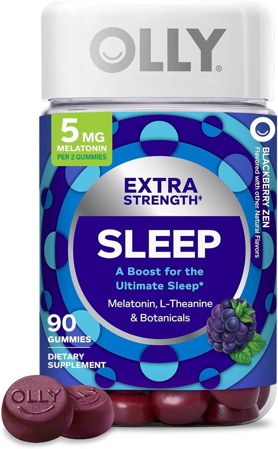 OLLY Extra Strength Sleep, Occasional Sleep Support Supplement – 90 Count