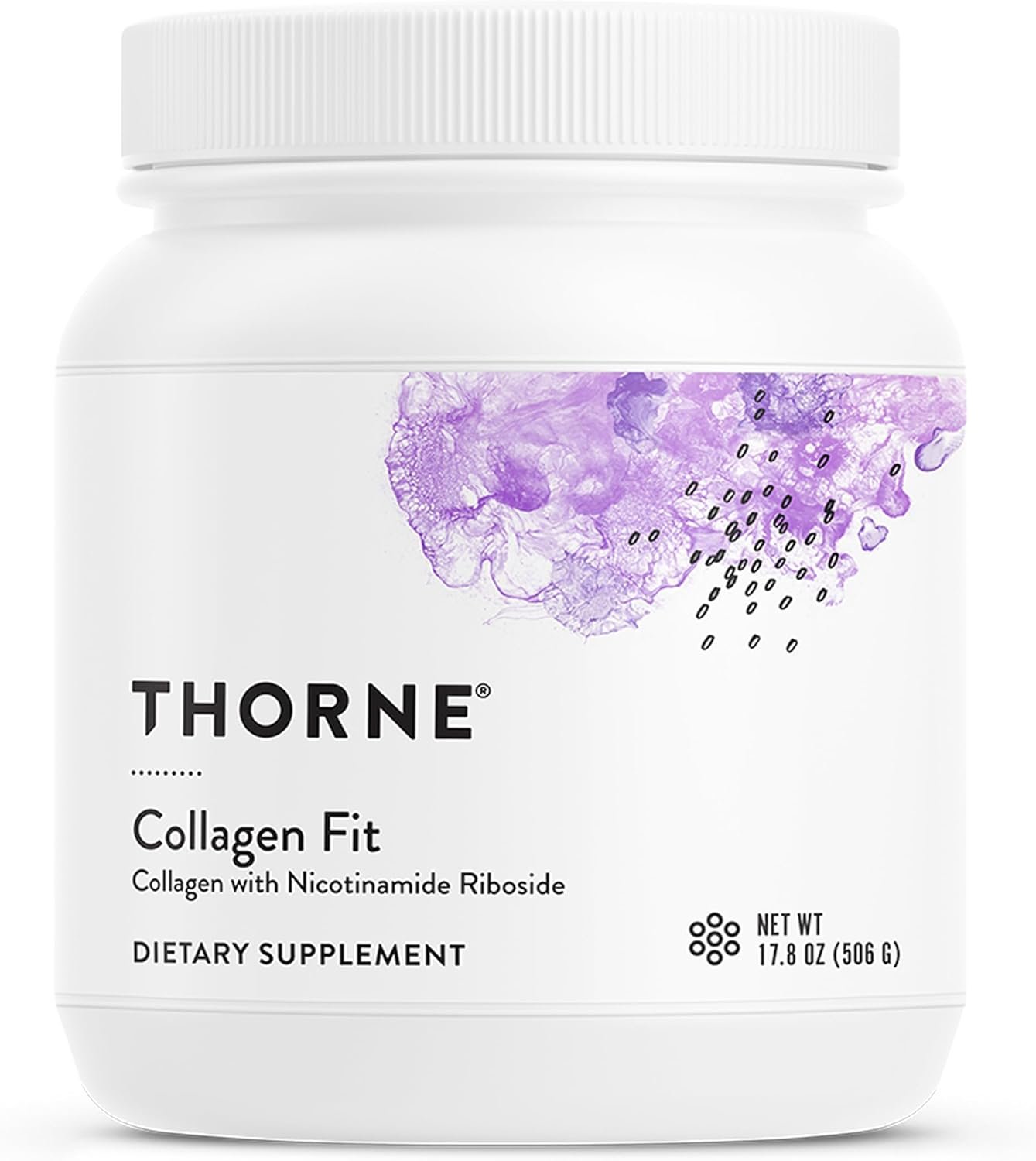 THORNE Collagen Fit, Grass-Fed Collagen Peptides with NR, 30 Servings | Supports Joint, Muscle, Bone & Skin Health, Nicotinamide Riboside (NR) for NAD+ Support*, Unflavored, NSF Certified for Sport