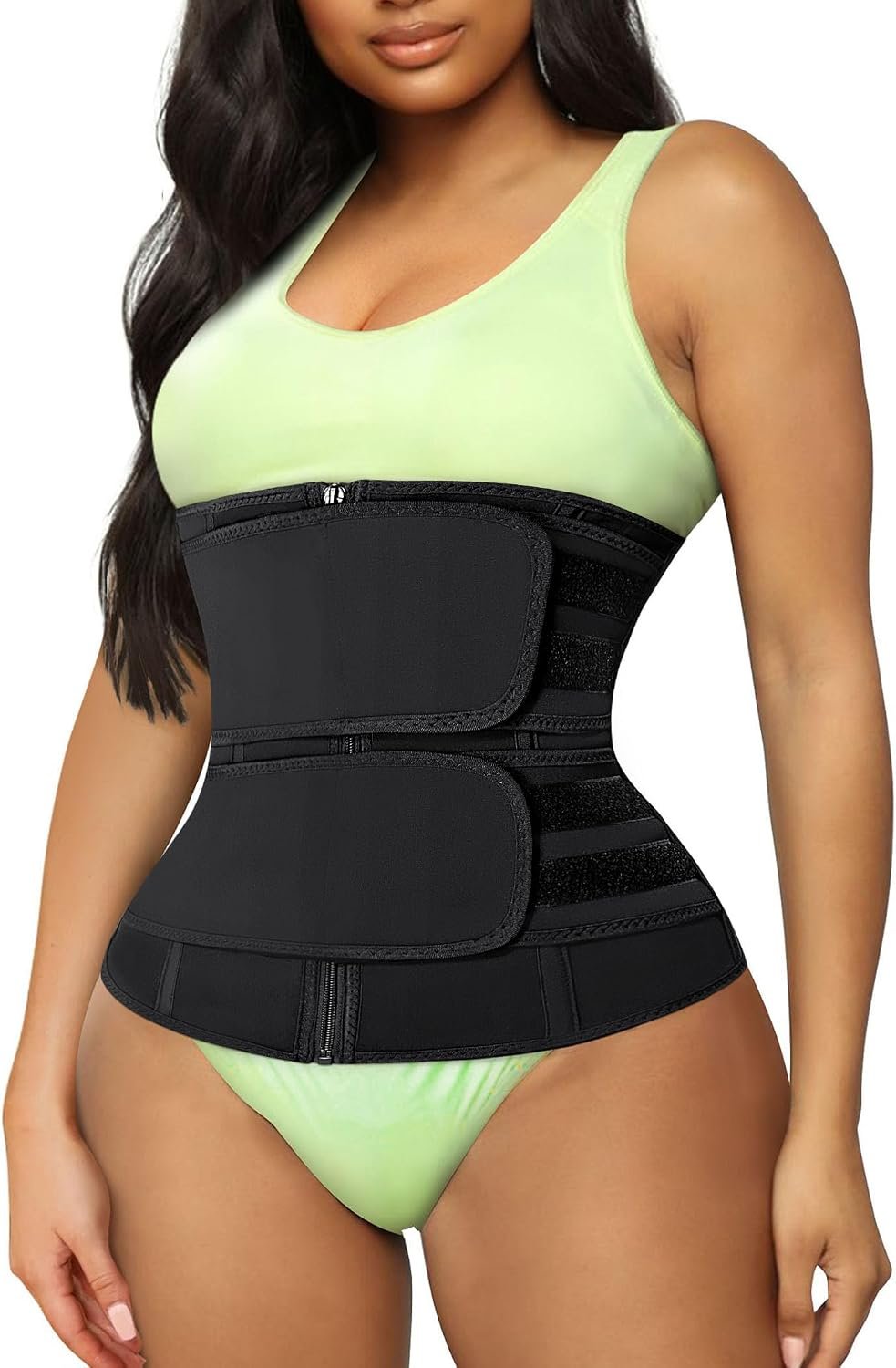 TrainingGirl Waist Trainer Cincher for Women Corset Shapewear Tummy Control | Slim Waist Trimmer Workout Belt Body Shaper Faja Postpartum Stomach Belly Wrap Band Sweat Sports Girdle Back Posture Support