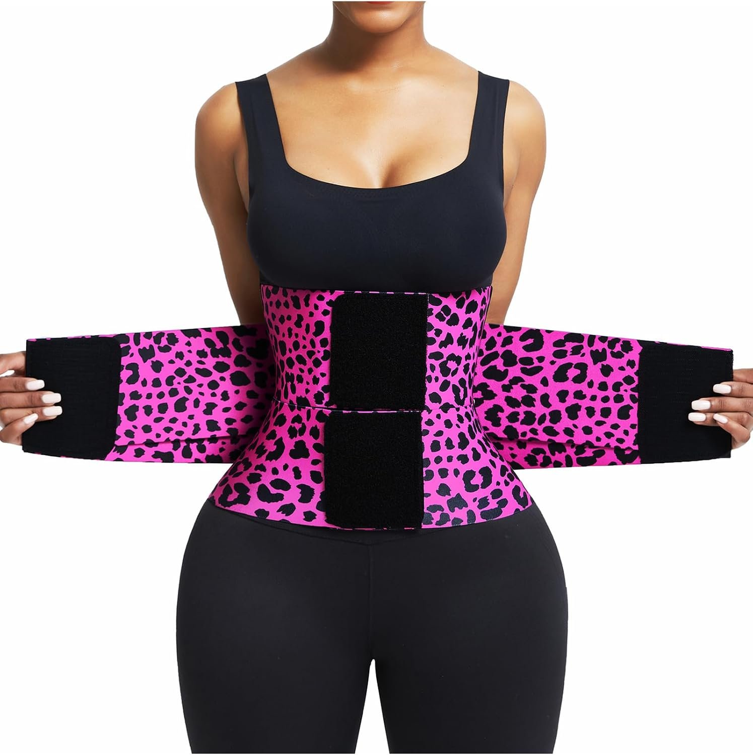 FeelinGirl Waist Trainer Belt Cincher Corset Tummy Control Faja Body Shaper | Hourglass Shaping, Triple Wrap, Hook-loop Closure, Postpartum Gym Workout, Underbust Girdle, Perspiring Fabric