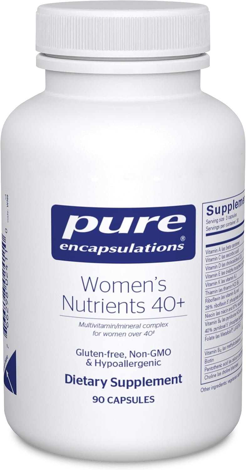 Pure Encapsulations Women’s Nutrients 40+, 90 Capsules | Multivitamin for Women Over 40 to Support Urinary Tract Health, Breast Cell Health and Eye Integrity*, Vitamin C and E