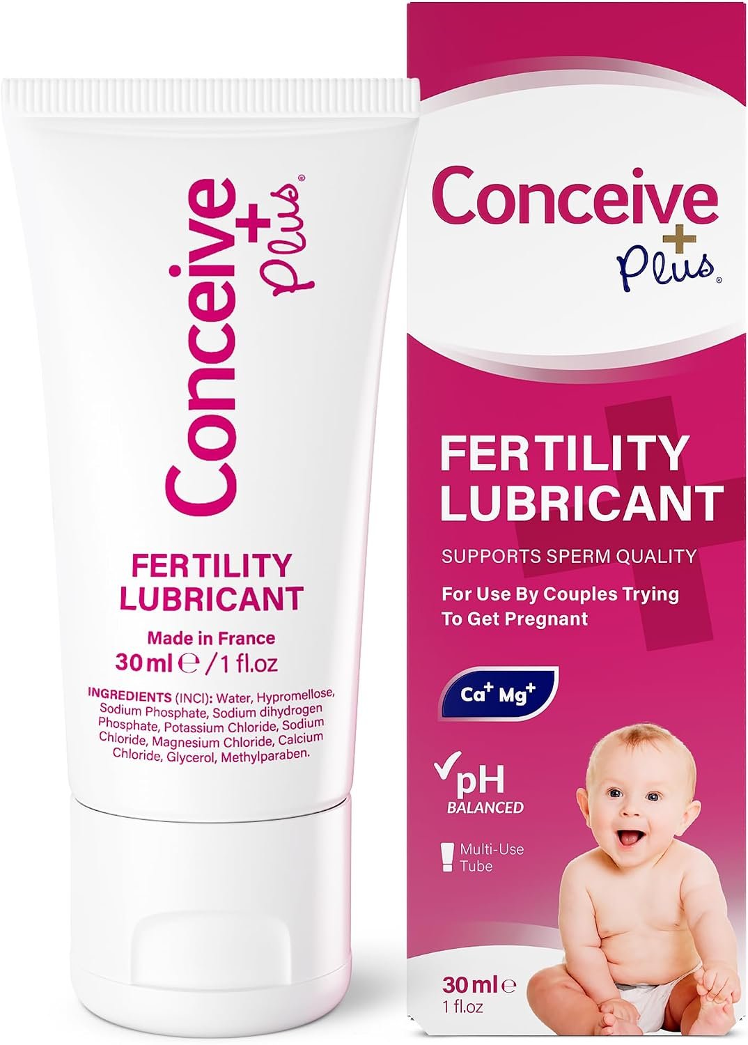 Conceive Plus Fertility Lubricant Travel Size – Sperm-Safe, PH Balanced Personal Lubricant for TTC Couples – Enhances Vaginal Health and Supports Fertility – 1 Fl Oz